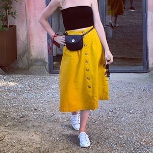 Mustard Midi Skirt